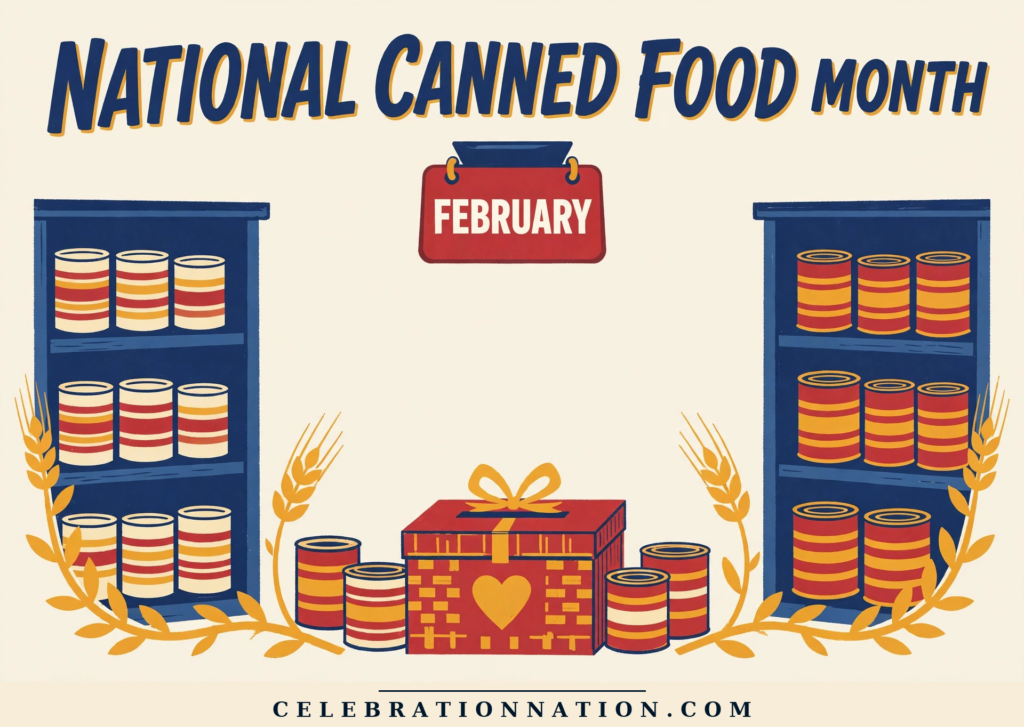 National Canned Food Month poster