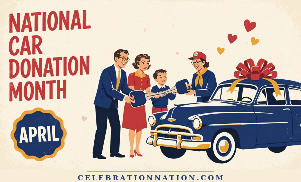 National Car Donation Month poster