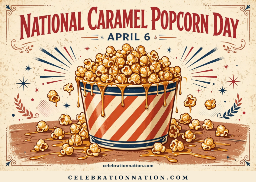 National Caramel Popcorn Day poster