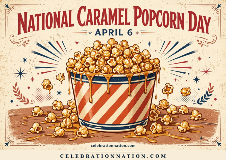 National Caramel Popcorn Day poster