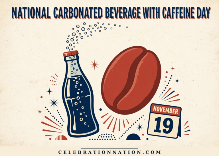 National Carbonated Beverage with Caffeine Day poster