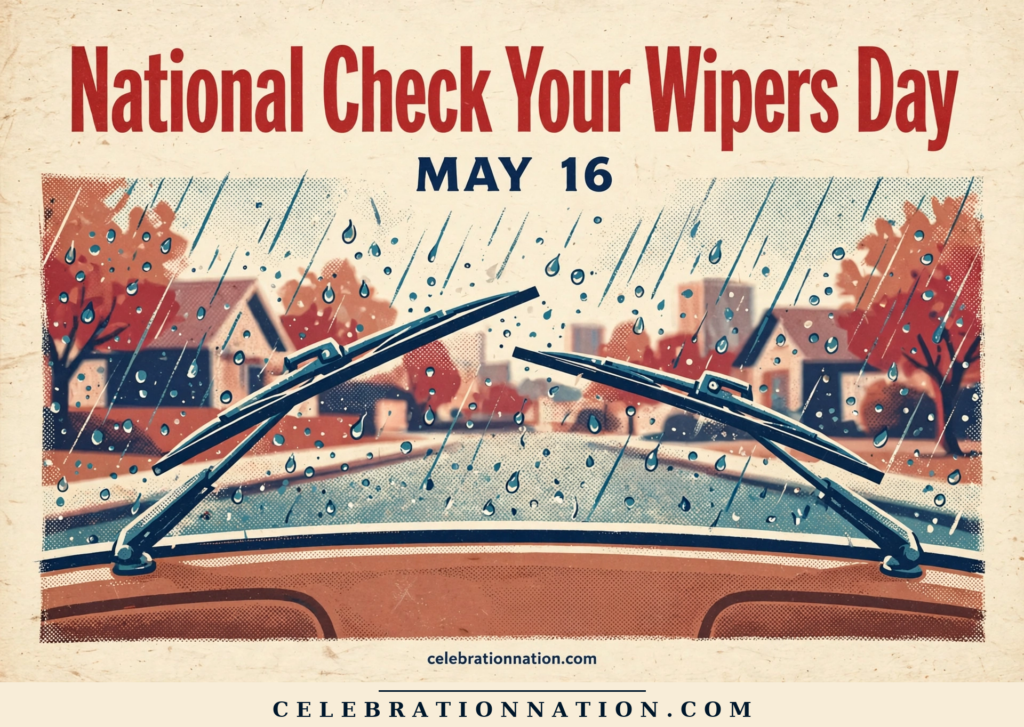 National Check Your Wipers Day poster