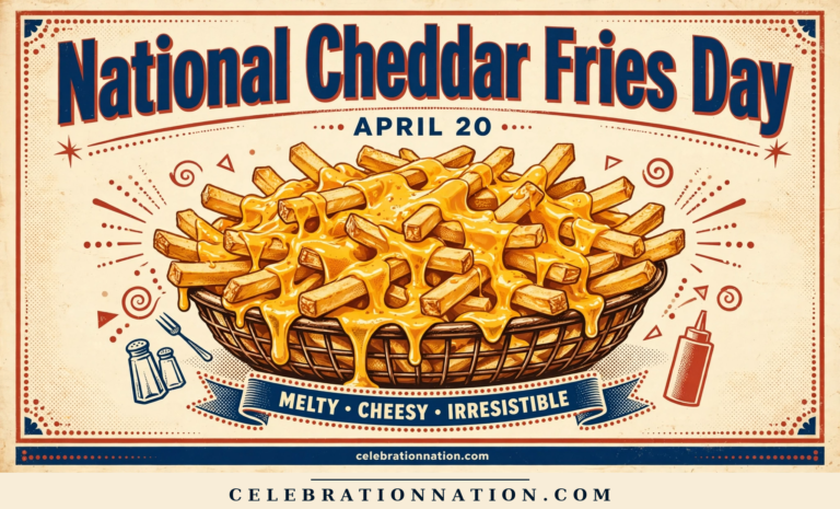 National Cheddar Fries Day poster