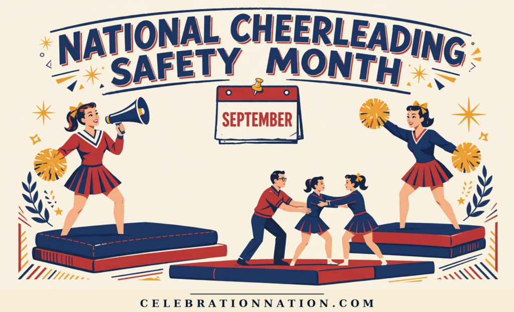 National Cheerleading Safety Month poster