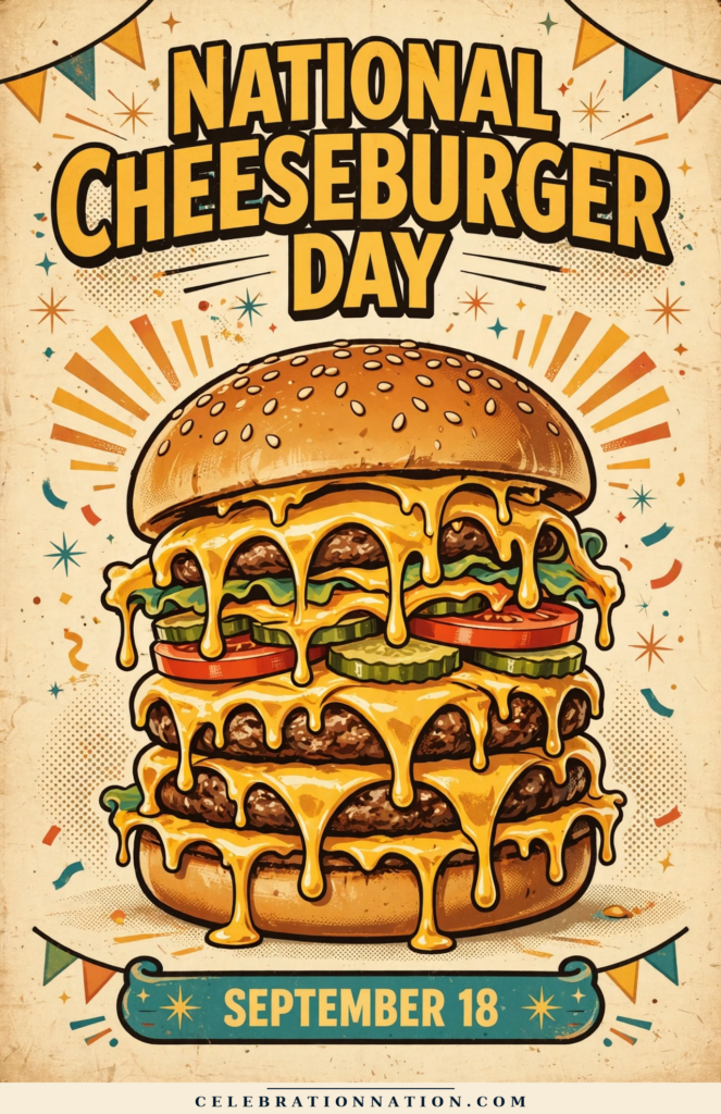 National Cheeseburger Day poster