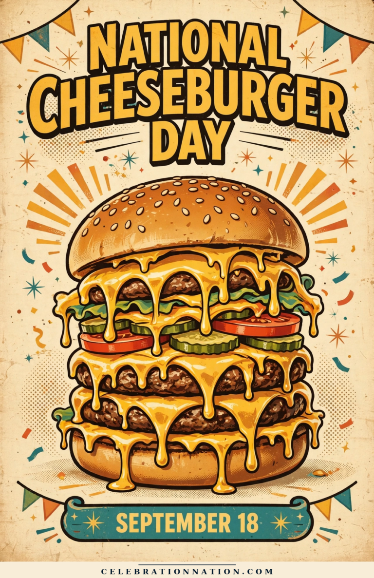 National Cheeseburger Day poster