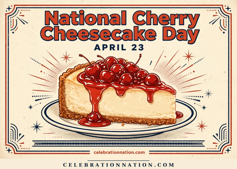 National Cherry Cheesecake Day poster