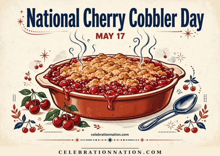 National Cherry Cobbler Day poster