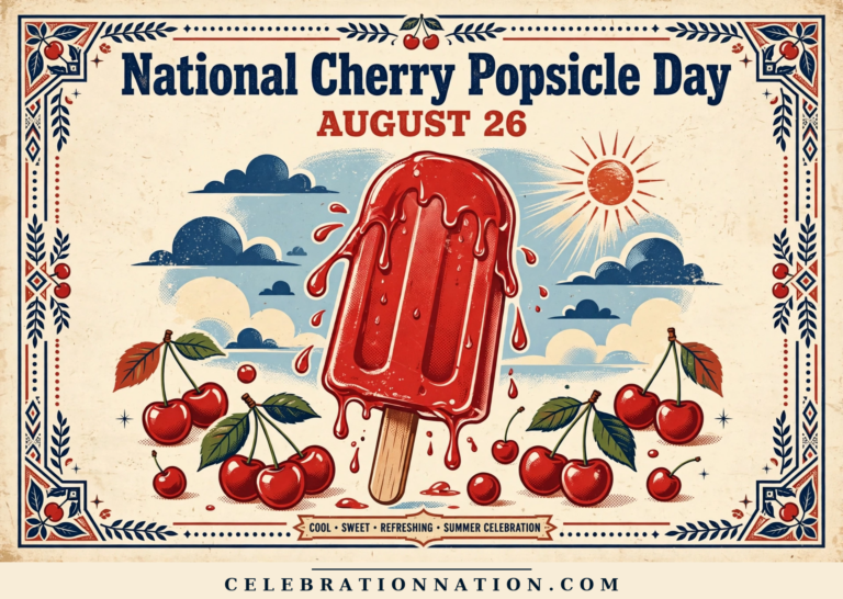 National Cherry Popsicle Day poster