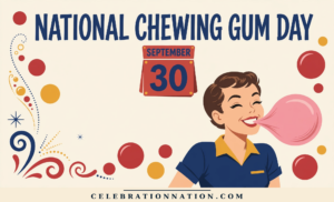 National Chewing Gum Day illustration, September 30