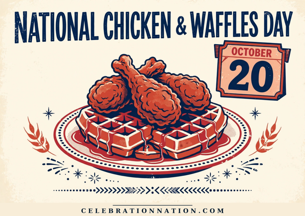 National Chicken & Waffles Day poster