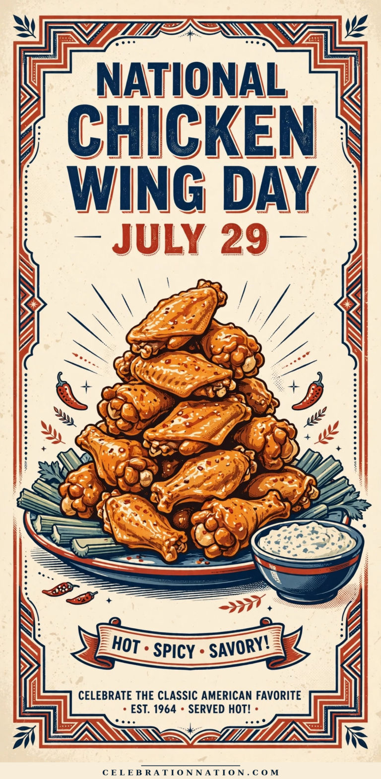 National Chicken Wing Day poster