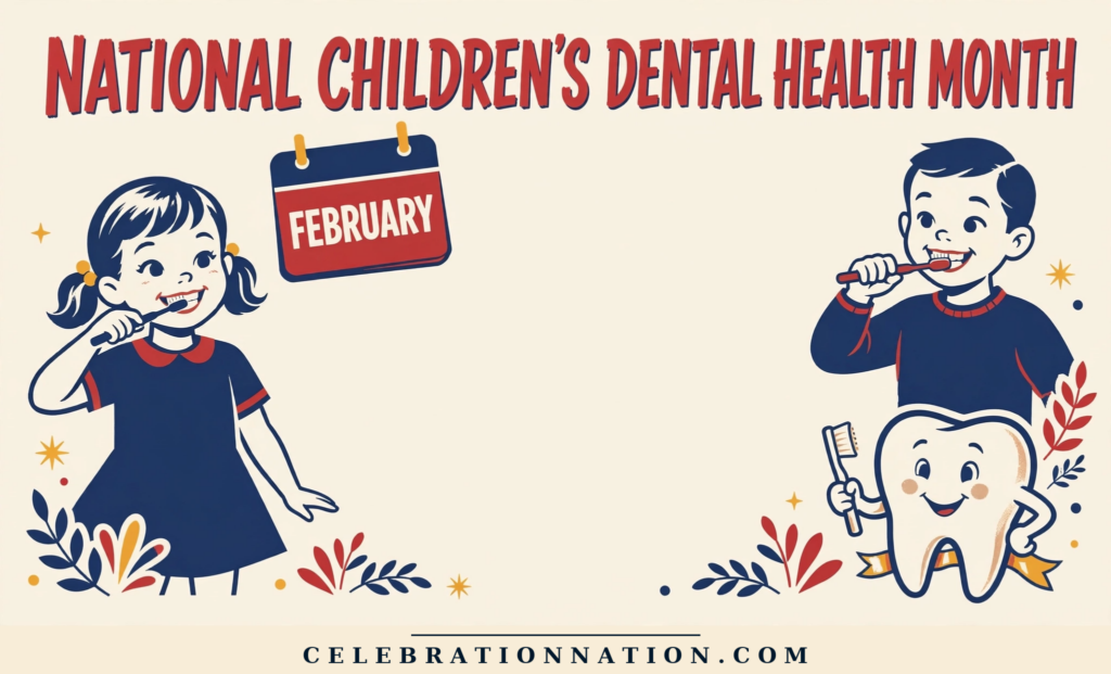 National Children’s Dental Health Month poster