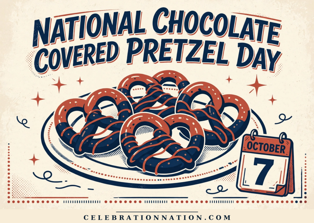 National Chocolate Covered Pretzel Day poster