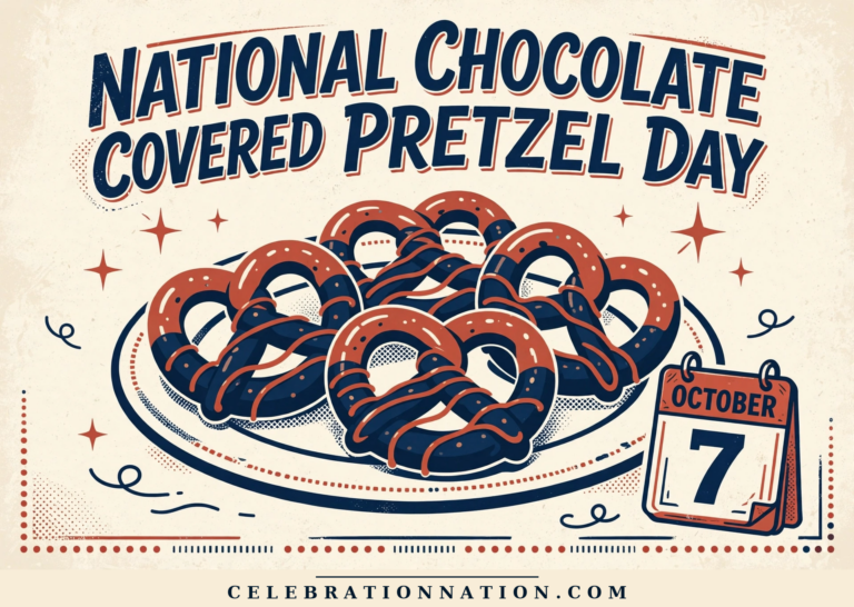 National Chocolate Covered Pretzel Day poster