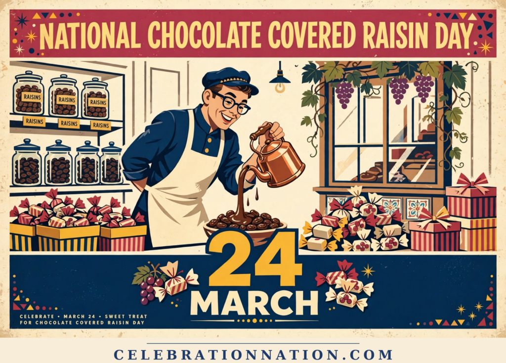 National Chocolate Covered Raisin Day poster