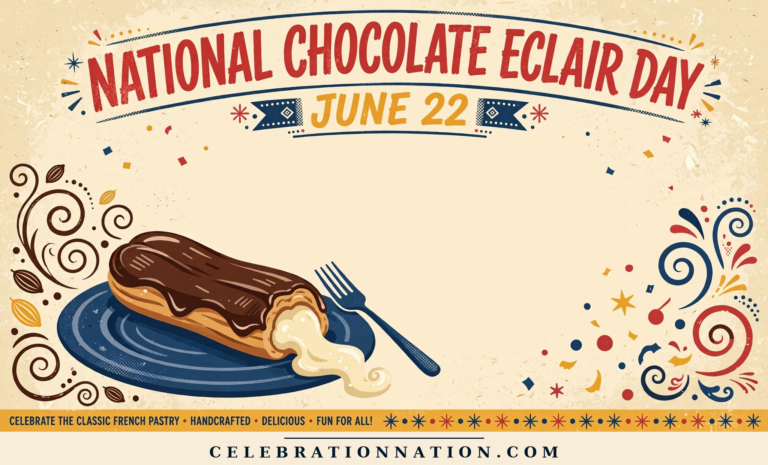 National Chocolate Eclair Day poster