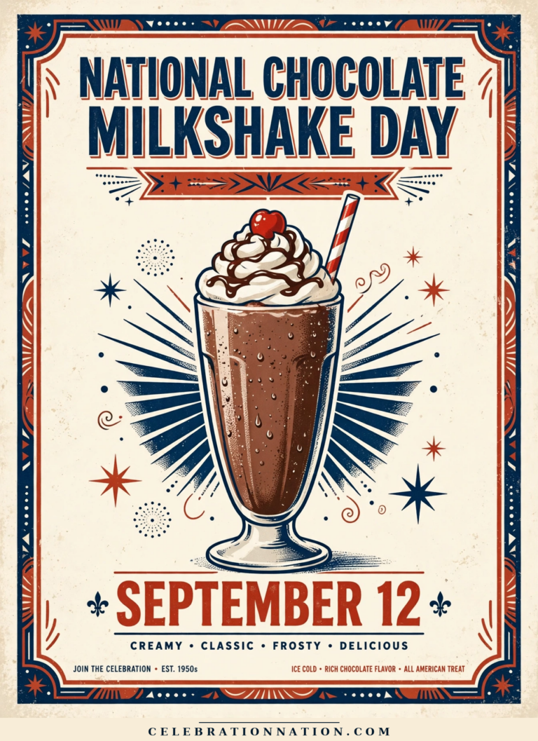 National Chocolate Milkshake Day poster