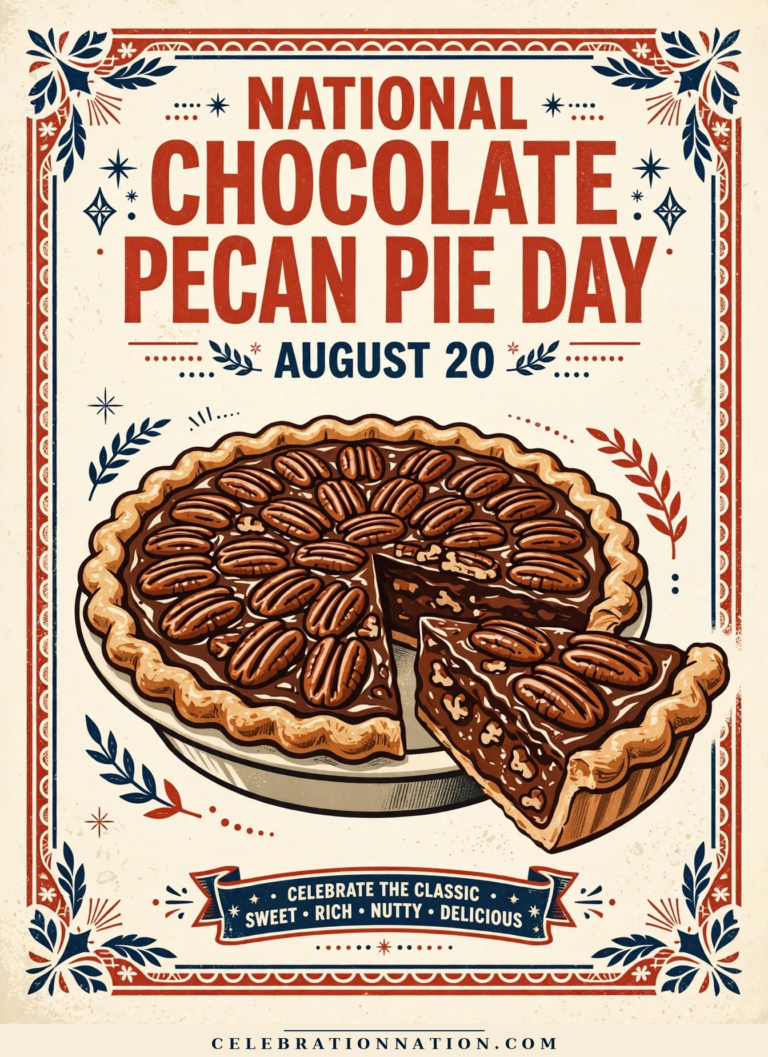 National Chocolate Pecan Pie Day poster