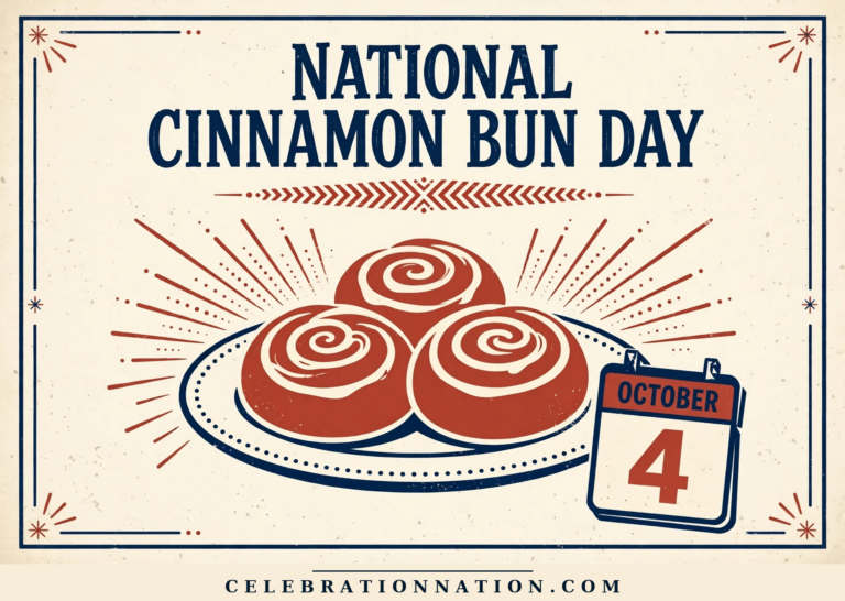 National Cinnamon Bun Day poster