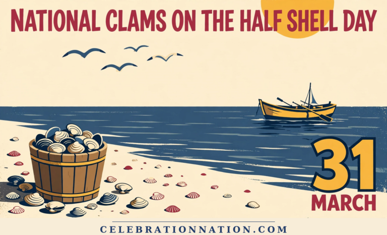 National Clams on the Half Shell Day poster