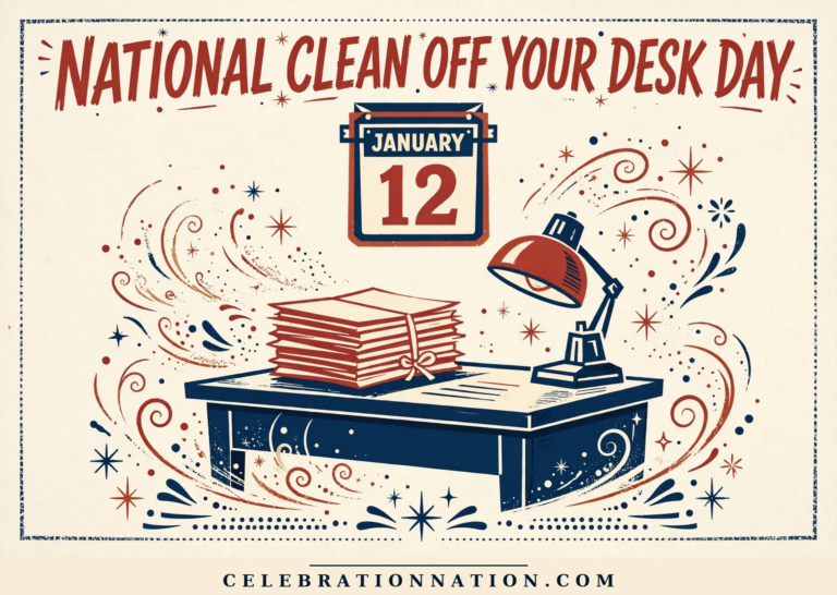 National Clean Off Your Desk Day poster