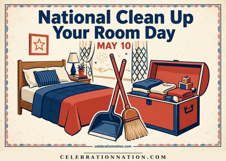 National Clean Up Your Room Day poster