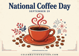 National Coffee Day illustration, SEPTEMBER 29