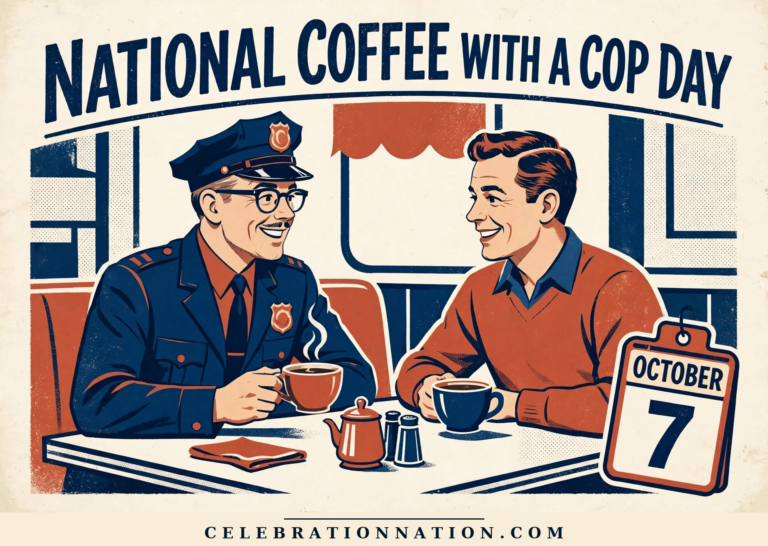 National Coffee with a Cop Day poster