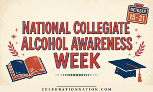 National Collegiate Alcohol Awareness Week illustration, October 15-21, 2023