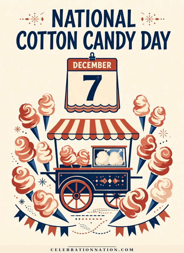 National Cotton Candy Day poster