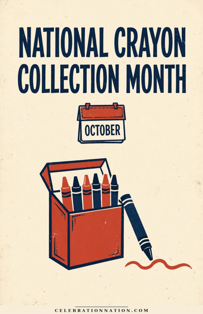 National Crayon Collection Month poster
