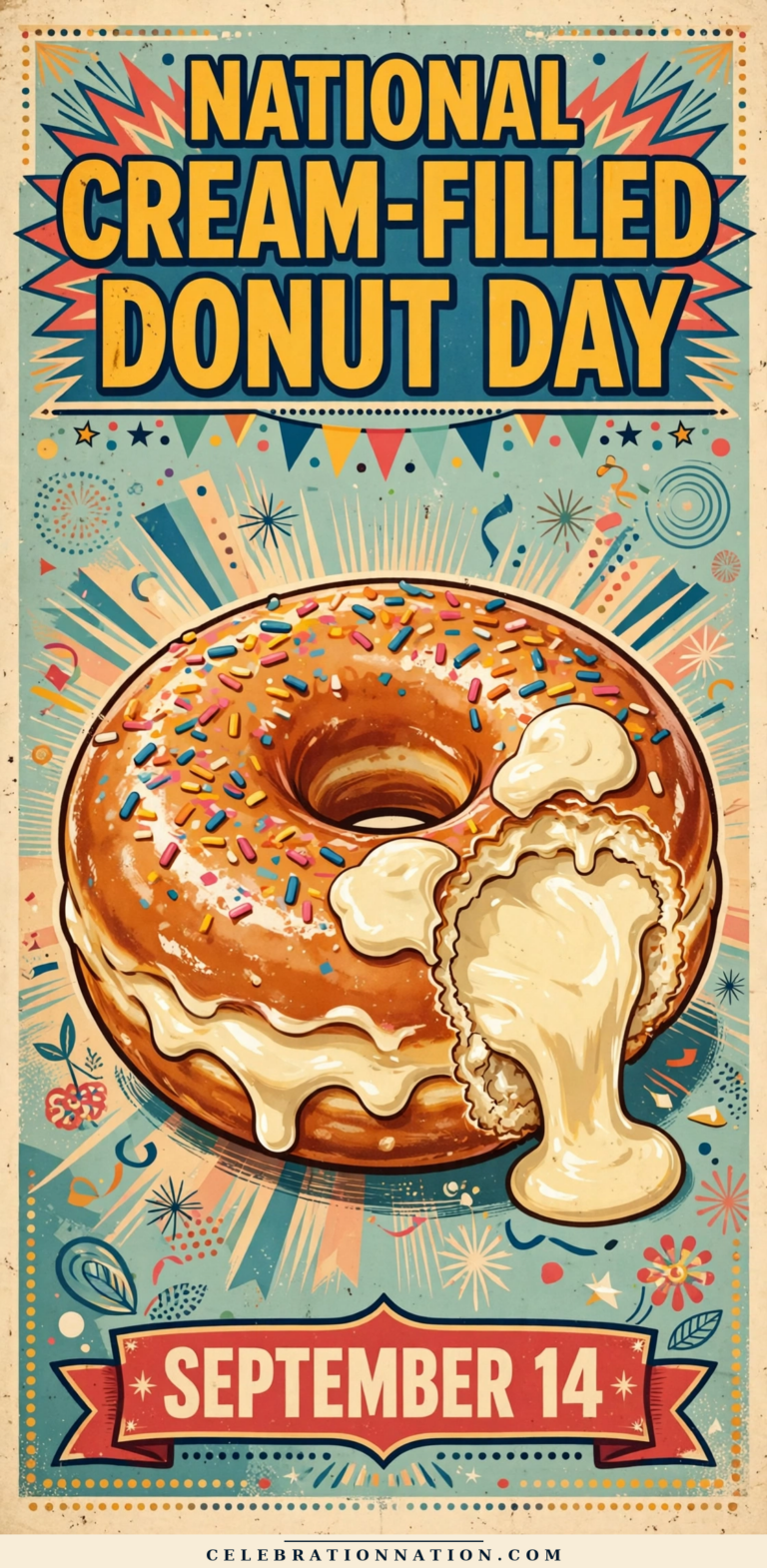 National Cream-Filled Donut Day poster