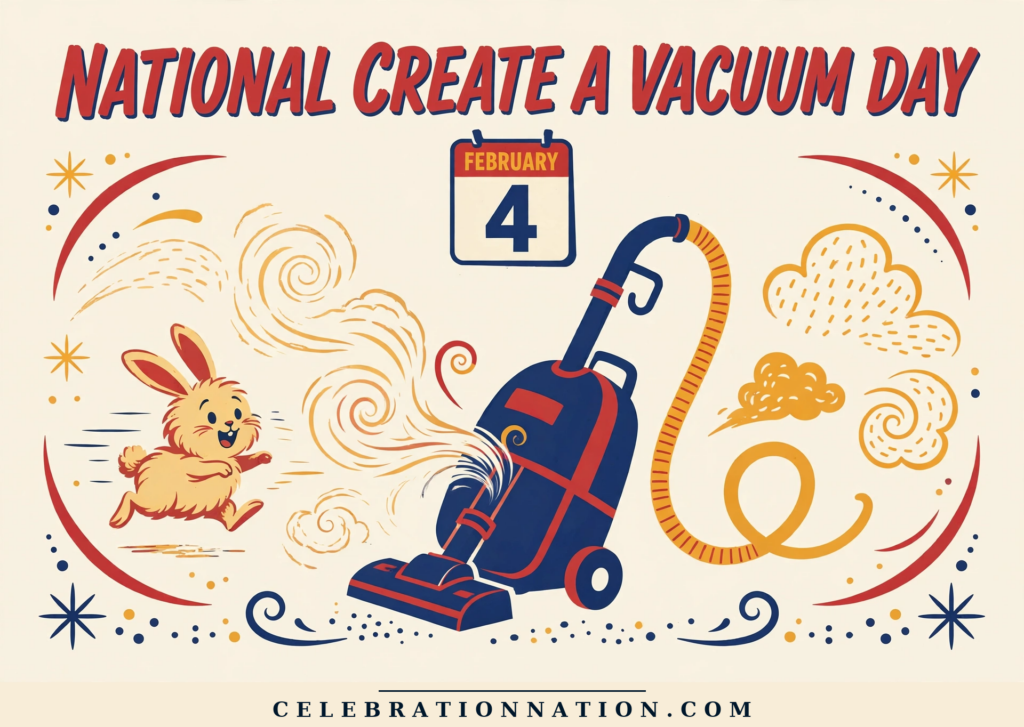 National Create a Vacuum Day poster