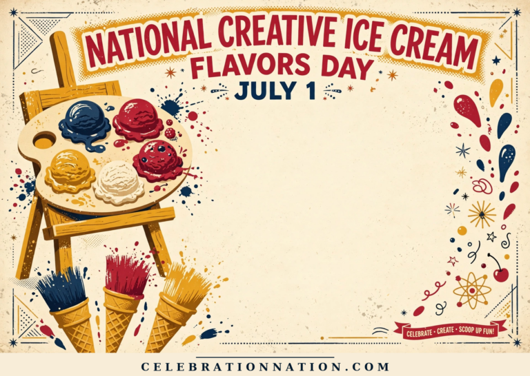 National Creative Ice Cream Flavors Day poster