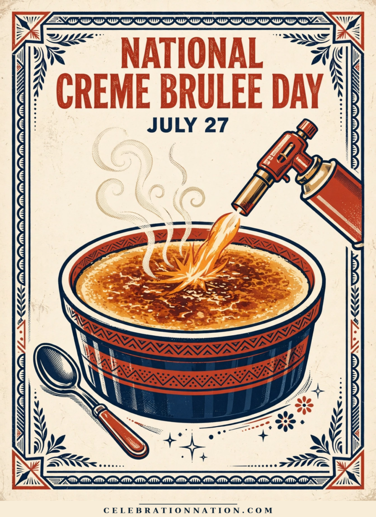 National Creme Brulee Day poster