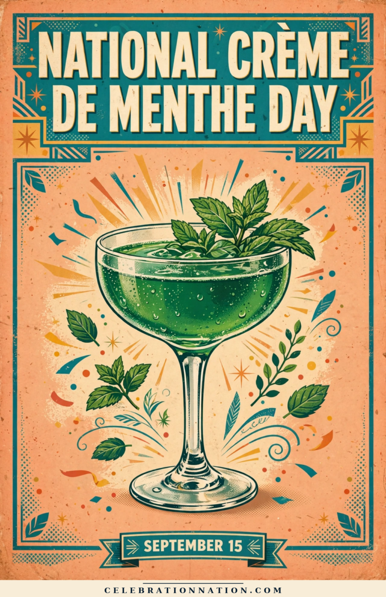 National Crème de Menthe Day poster