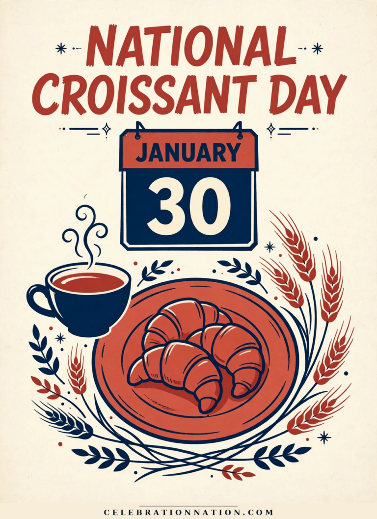 National Croissant Day poster