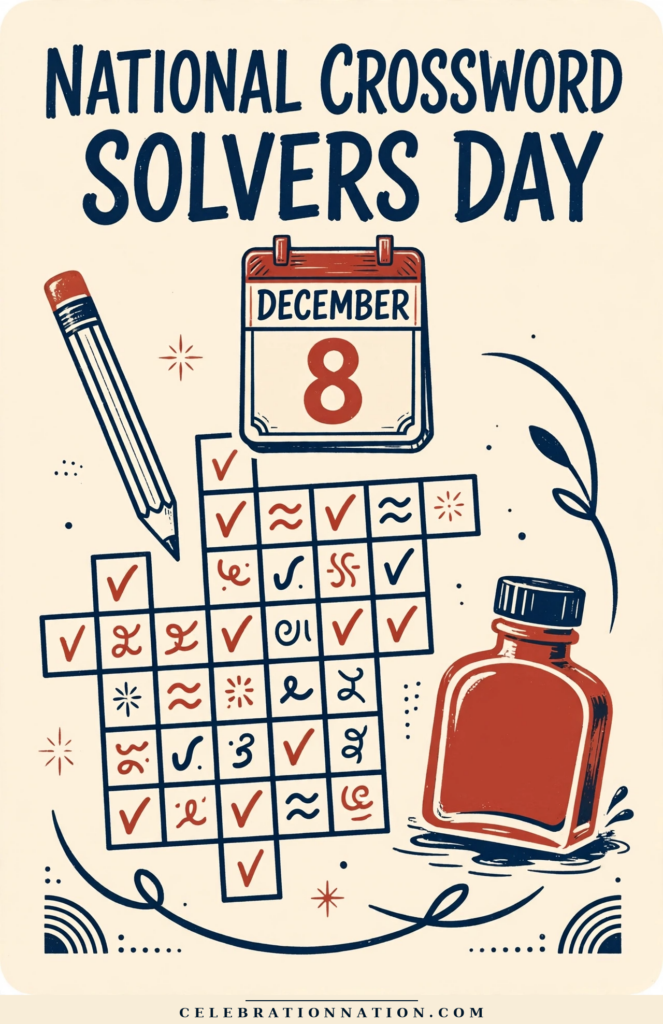 National Crossword Solvers Day illustration, December 8