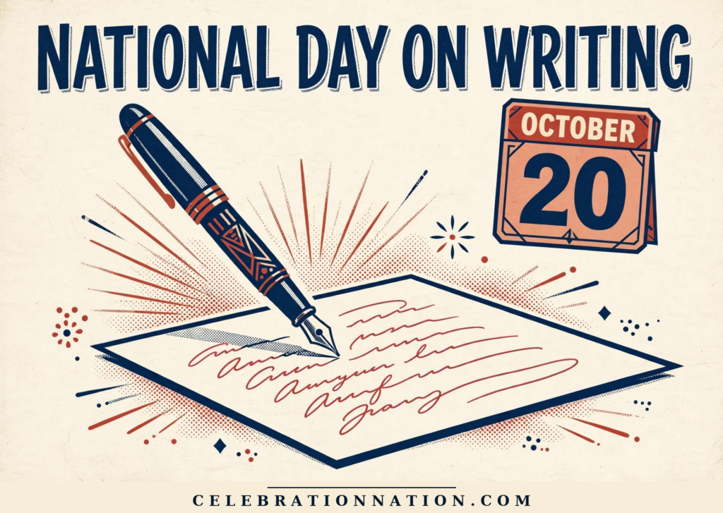 National Day on Writing illustration, October 20