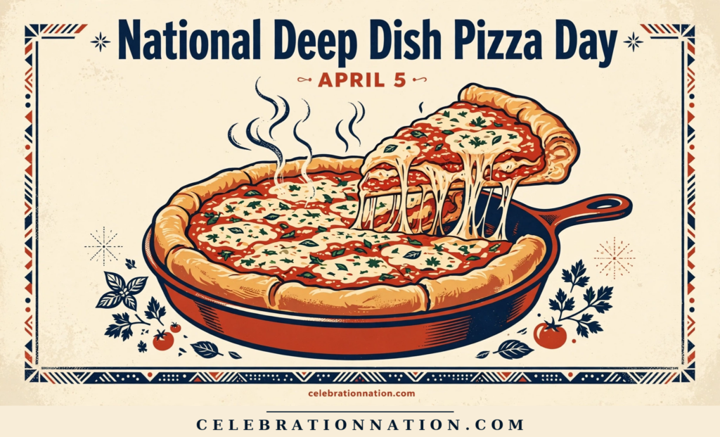 National Deep Dish Pizza Day poster