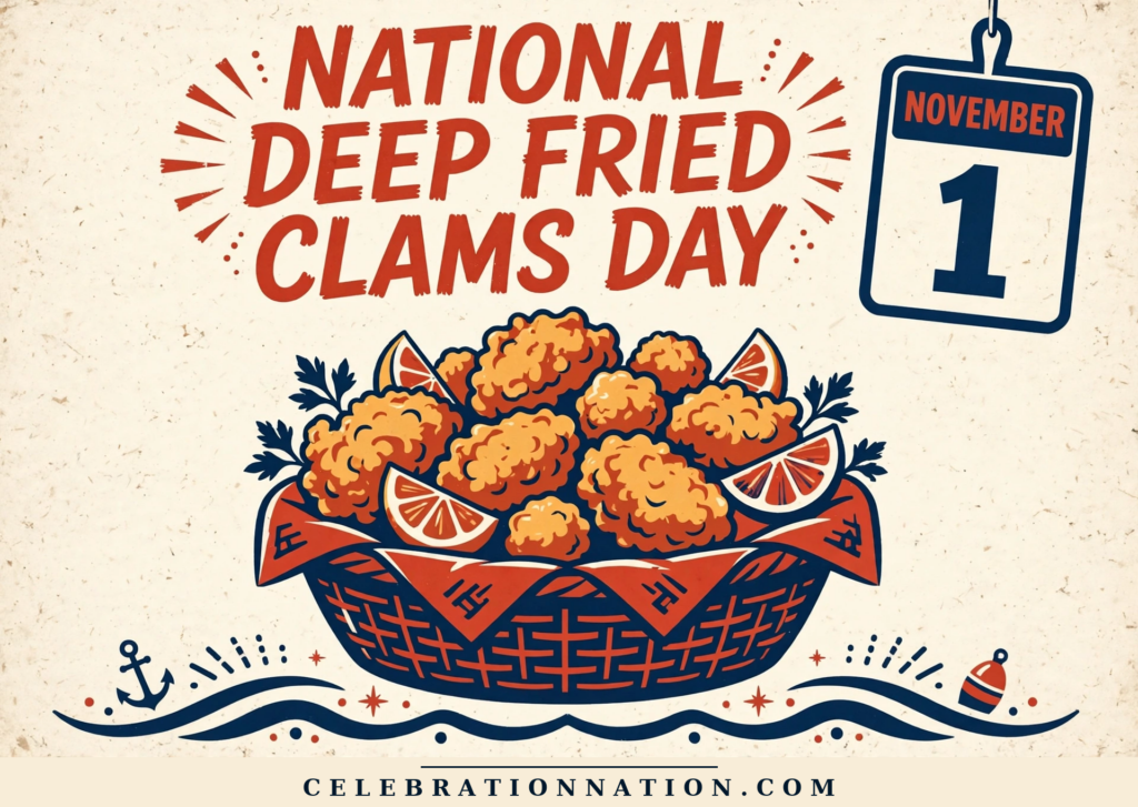 National Deep Fried Clams Day poster