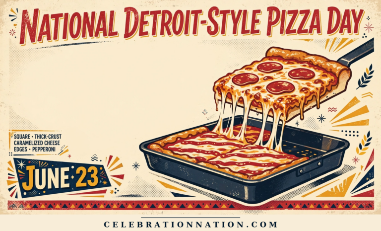 National Detroit-Style Pizza Day poster