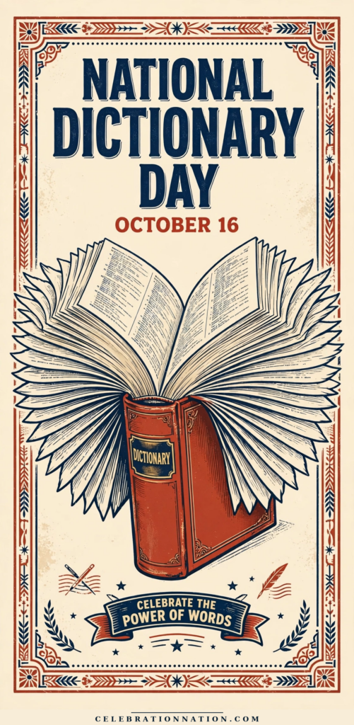 National Dictionary Day illustration, October 16