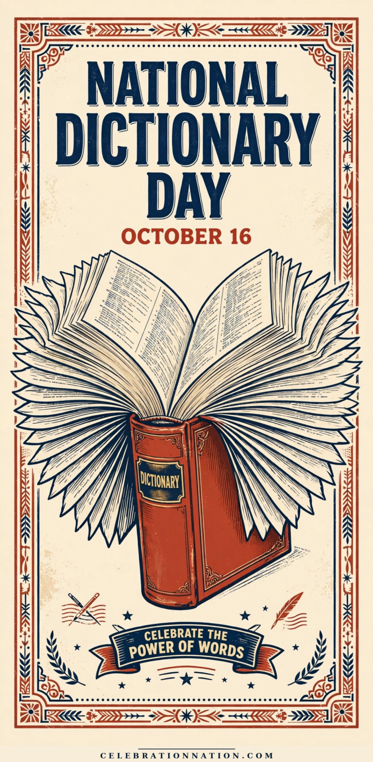 National Dictionary Day poster