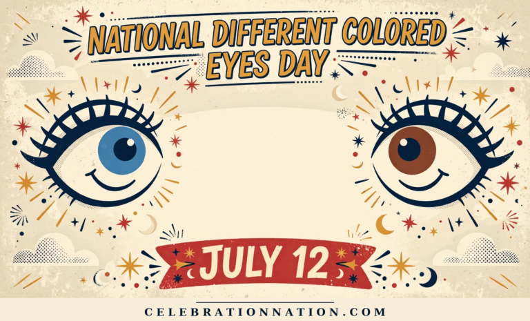 National Different Colored Eyes Day poster