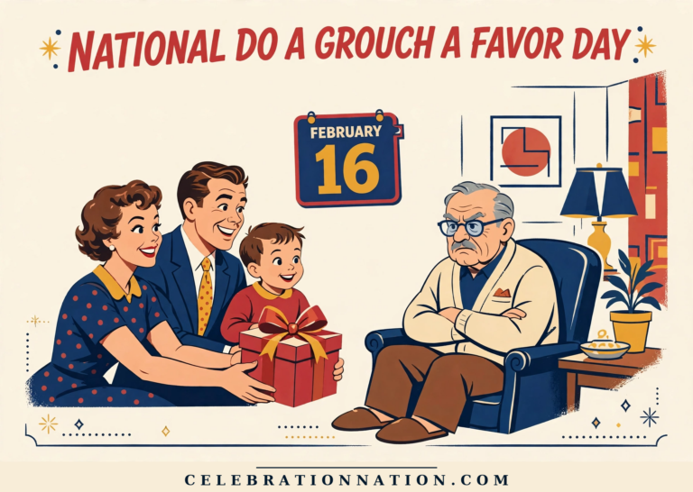 National Do a Grouch a Favor Day poster