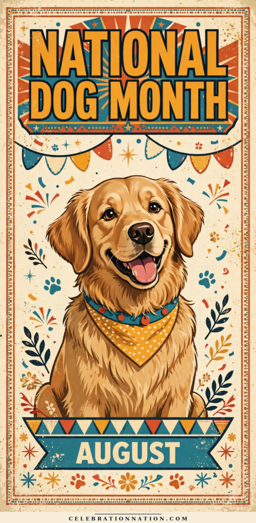 National Dog Month poster