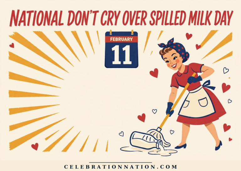 National Don’t Cry Over Spilled Milk Day poster