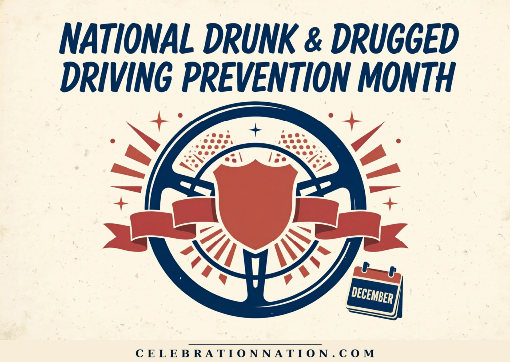 National Drunk & Drugged Driving Prevention Month poster